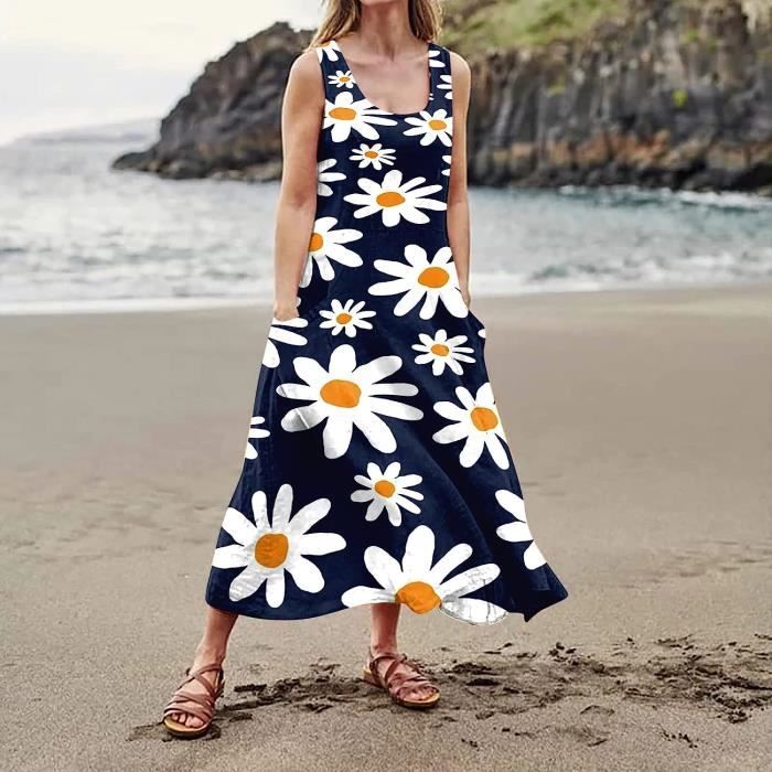 Robe col shop rond sans manches