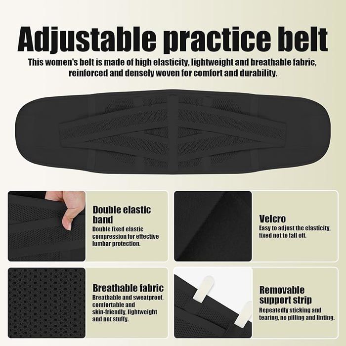 Yesimola Ceinture Post Accouchement Pour Femme, Noir Gaine