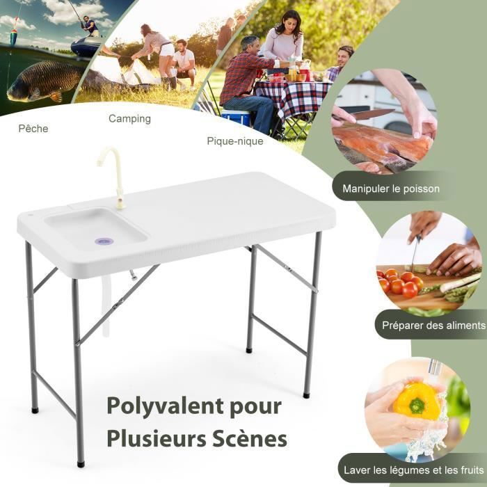 Safstar Table Pliante Glacière De 1,2 M, Table De Conservation Des
