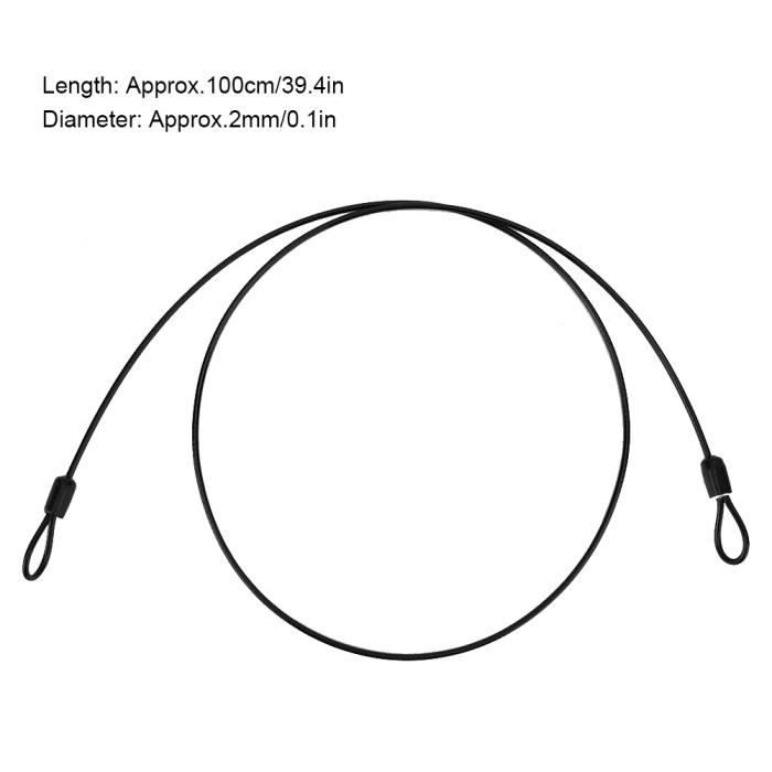 Câble De Sécurité En Acier 2M Câble Antivol En Spirale Câble En Acier