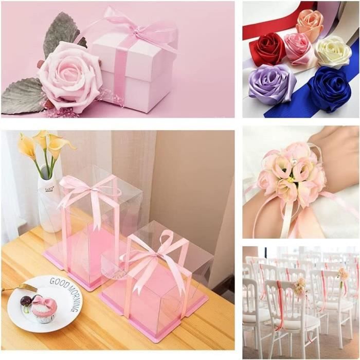 Noeud Cadeau ASTARON Ruban Bleu Robe De Mariée Bouquet Bricolage Artisanat 1 Pouce Ruban Tissu