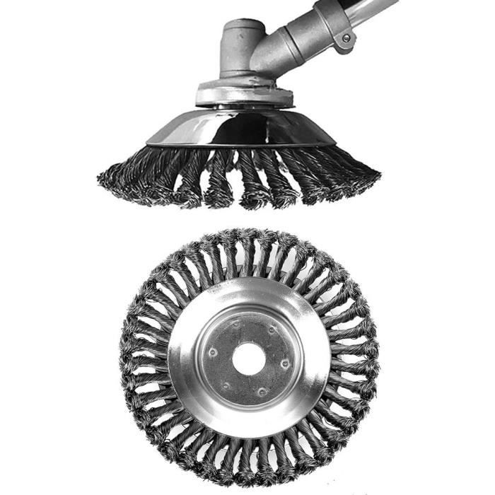 tête de Brosse débroussailleuse,200x25,4mm Brosse à Mauvaises Herbes pour Débroussailleuse