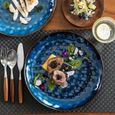 vancasso, Série Starry, Assiette Plate Assiette à Dîner en Céramique 8 pièces, 28 cm, Handmade Vaeseille- Style Impresionniste-3
