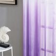 2pcs Voilage Violet - en dégradé 140x240cm - decoratif Chambre fille - Topfinel-3