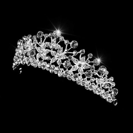 Couronne Princesse Adulte Femme, Bandeau de Mariage Strass#7963