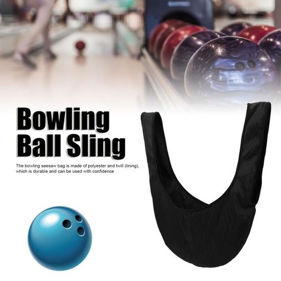 VBESTLIFE élingue de boule de bowling Sac de balançoire de bowling 60 cm de  long avec doublure en sergé de polyester Conception
