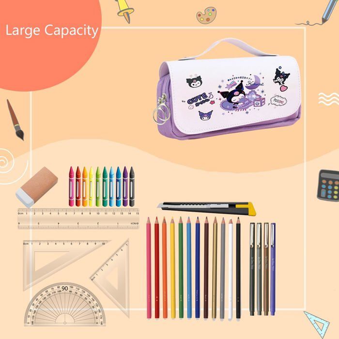 Joli porte-crayon trousse à crayons télescopique pochette à stylo debout sac à crayons