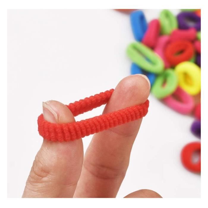 Lot De 6 Ou 12 élastiques à Cheveux - Couleurs Mélangées - Diamètre 4cm Non étiré