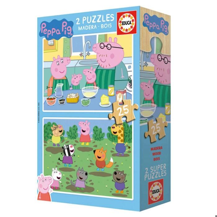 Puzzle - EDUCA - Peppa Pig - 2 x 25 pièces - Puzzle éducatif ...