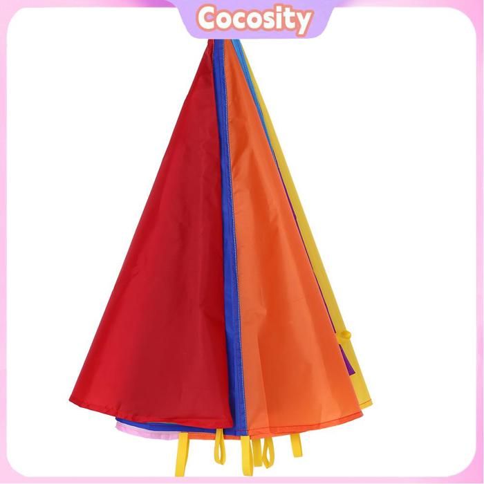 Parachute Arc-en-Ciel Multicolore 3m – Jeu Coopératif Pour Maternelle, Crèche, Parc – 4 Couleurs Vives, 10-16 Enfants