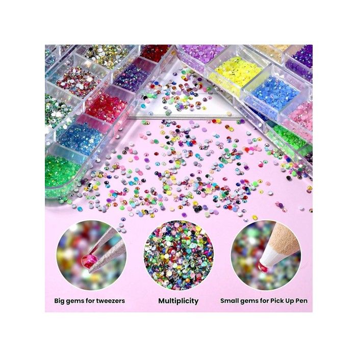 Lot De 3 100 Perles à Dos Plat Pour Nail Art - 2/3/4/5/6/8/10 Mm - Perles Demi-rondes Pour Loisirs Créatifs, Bijoux, Colliers, Bracelets, Décorations De Robe De Mariée (argenté