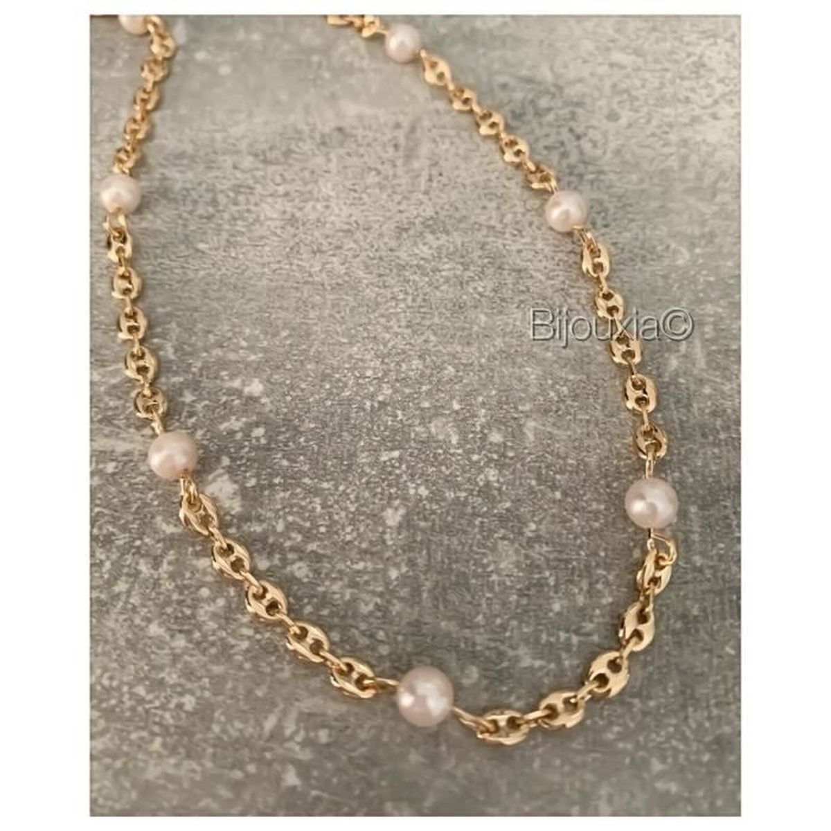 Collier Day.berlin Luna – Perle D’eau Douce, Plaqué Or 18 Carats, 50+5 Cm
