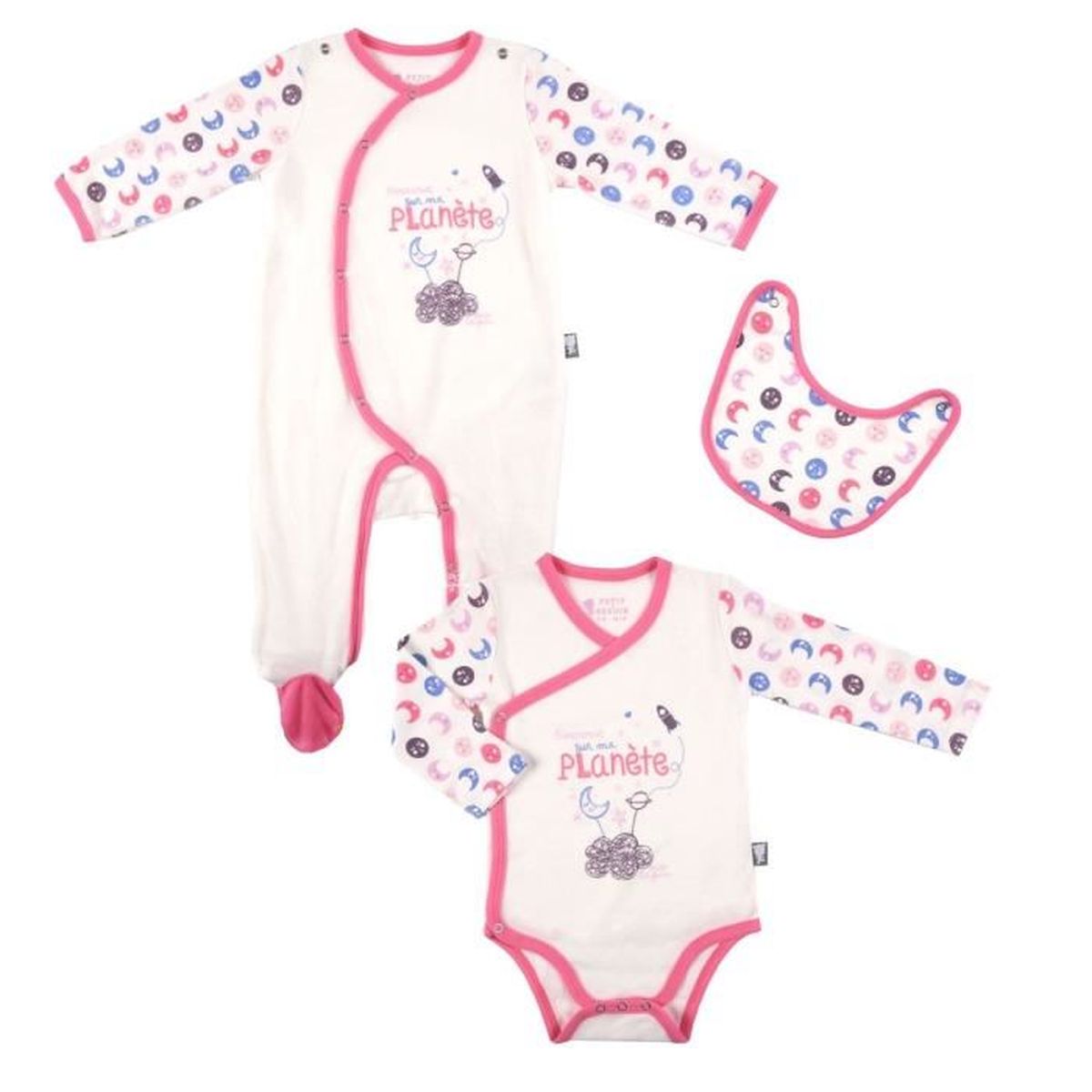 Kit Naissance Bebe Fille Petite Planete Taille 1 Mois 56 Cm Cdiscount Pret A Porter
