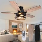 Lapamax Ventilateur de plafond avec lumière pour chambre 112cm, 6 niveaux de vitesse, Silencieux, Réversible, avec Telecommande