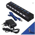 YIKXIULF Hub USB 3. 0 à 7 Ports Hub , Commutateurs Individuels Hub de Données 7 Ports USB 3. 0 pour Ordinateur Portable Pc