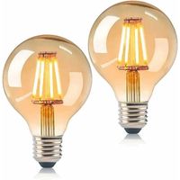 Ampoule LED rétro E27, ampoule LED rétro Edison 6 W, ampoule décorative Edison rétro G80, blanc chaudMHZB