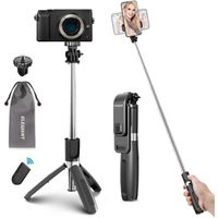 ELEGIANT Perche Selfie Trépied, Selfie Stick Bluetooth avec Télécommande Bâton de Selfie Angle Multi-Rotation Monopode Réglable