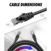 Câble Ethernet Ultra Clarity Cables RJ45 Haute Vitesse 10 Gbps 3,6m Noir