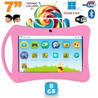 Tablette Enfant 7 Pouces Android 5.1 Lollipop Bluetooth Play Store Wifi Rose 8Go Plastique YONIS