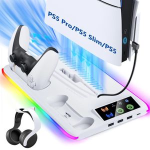 Support PS5 Kwmobile Avec Ventilateur – Station Horizontale Gauche/droite