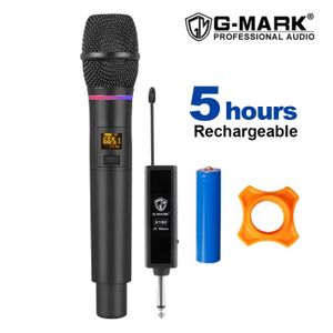 Microphone Sans Fil G-mark X333 Mic Dynamique Professionnel Uhf