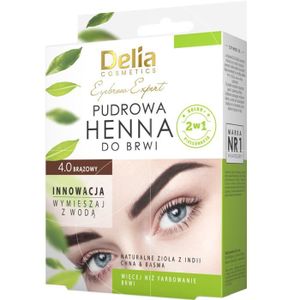 SOIN DES CILS Delia cosmetics - Henné pour les sourcils en poudre - 4.0 Marron - 4g