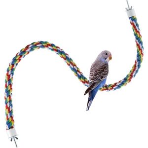 PERCHOIR Perchoir Perroquet Corde Perruche Escalade Ficelle Oiseaux Cage Jouet Accessoire Pour Calopsitte-Inséparables (80Cm)[n185]