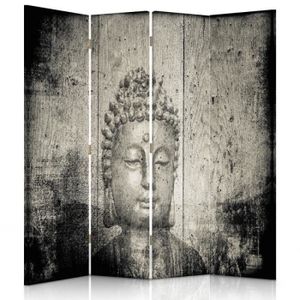 Feeby Frames Paravent d/éco Impression 1 Face 3 Panneaux Zen Rose 110x150 cm