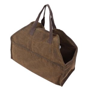 ABRI BÛCHES OMABETA Sac de transport de bûches en toile, sac de rangement de bois de chauffage, pratique pour le camping