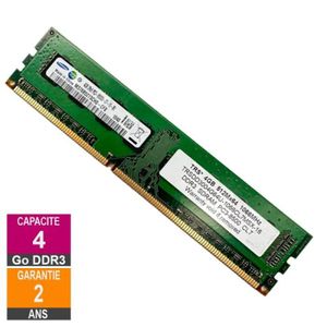MÉMOIRE RAM 4Go RAM DDR3 Samsung M378B5273CH0-CF8 DIMM PC3-850