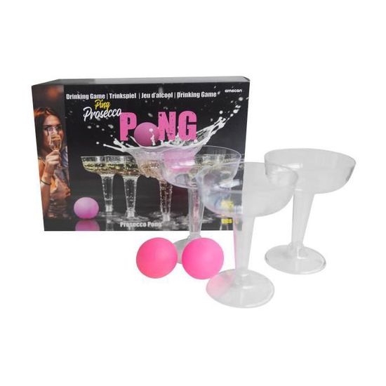 Jeu à Boire Infactory - 12 Coupes + 3 Balles, Principe Tennis De Table, Pour Soirées Et Fêtes