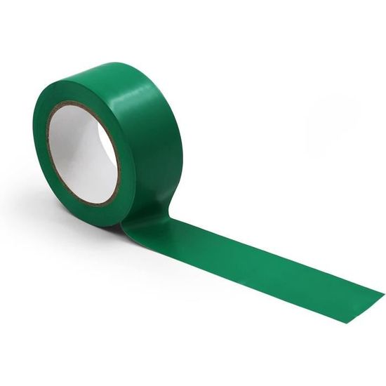 Ruban Marquage Sol PVC DJOIS 50mm X 33m Vert - Adhésif Résistant Pour Entrepôts, Usines