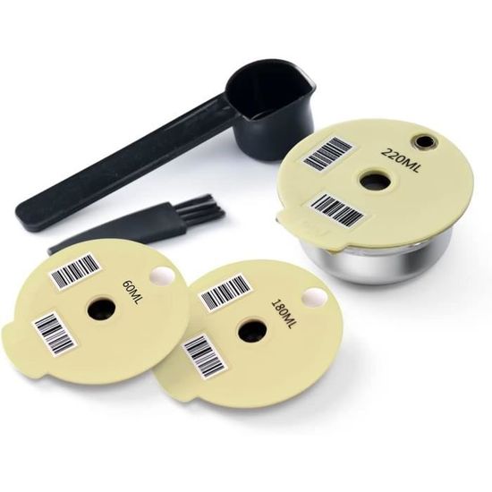 YNJ-Capsules de Café RéUtilisables, Dosettes Rechargeables en Acier Inoxydable Compatibles avec