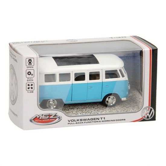 Voiture Miniature Volkswagen T1 Tachan - Véhicule De Collection Détail Réaliste Multicolore Avec Portes Ouvrantes Dès 3 Ans