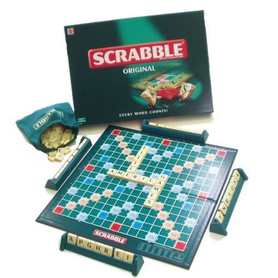 Original Scrabble Mots Croisés Jeu de Société Familial Authentique par Mattel 