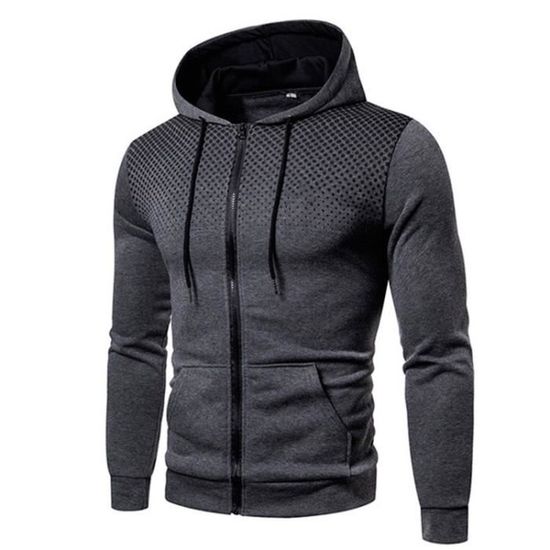 Veste à Capuche Homme Décontractée - Manteau Zippé Style Sweat-shirt - Neuf Avec étiquettes