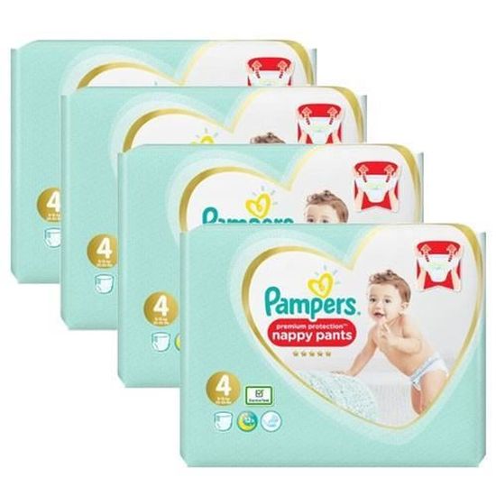 456 Couches Pampers Premium Protection Pants taille 4