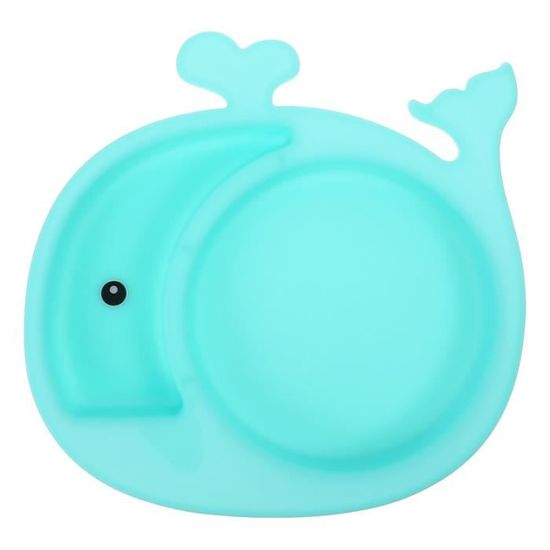 Set De Table Bébé En Silicone – 3 Compartiments, Aspiration Forte, Taille 11x8 Pouces, Lavable Au Lave-vaisselle, Sans BPA