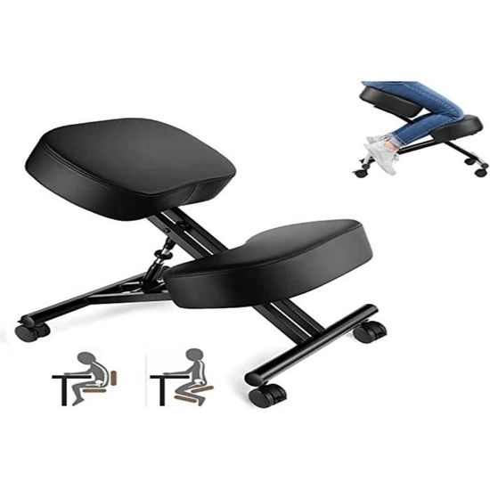 Chaise De Bureau Unisit D5PS - Noire | Assise 41 Cm | Tissu | Design Simple Et Fonctionnel