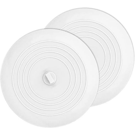 Lot De 2 Bouchons De Douche Anti-odeurs Silicone - 12x12 Cm - Réutilisables - Pour évier, Lavabo, Baignoire