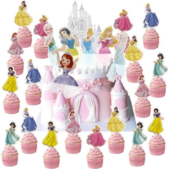 12 Décorations De Gâteau Cartoon - Toppers Anniversaire Enfant Fun Et Colorés
