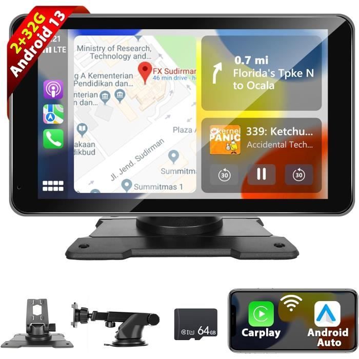 NHOPEEW 1 Din Android Autoradio Mit Apple Carplay Und Android Auto 10,1