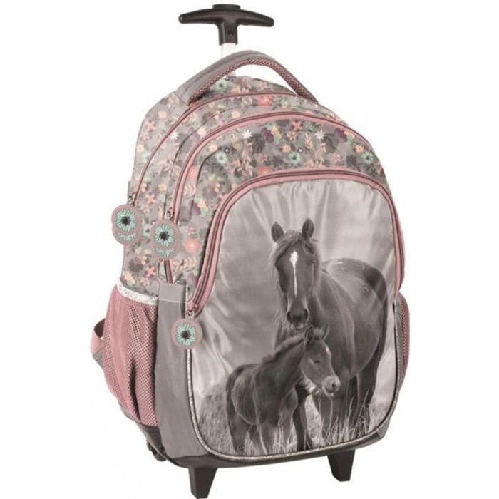 Sac a dos a roulettes Cheval Flower 44 CM Trolley haut de gamme Cdiscount Bagagerie Maroquinerie