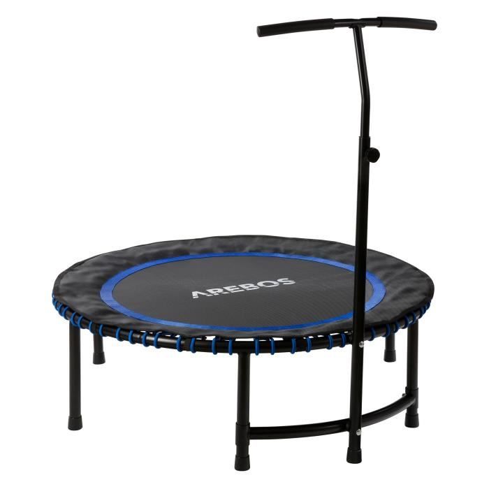 Arebos Trampoline d'exercice Mini Rebondisseur Trampoline de Fitness Ronde Bleu