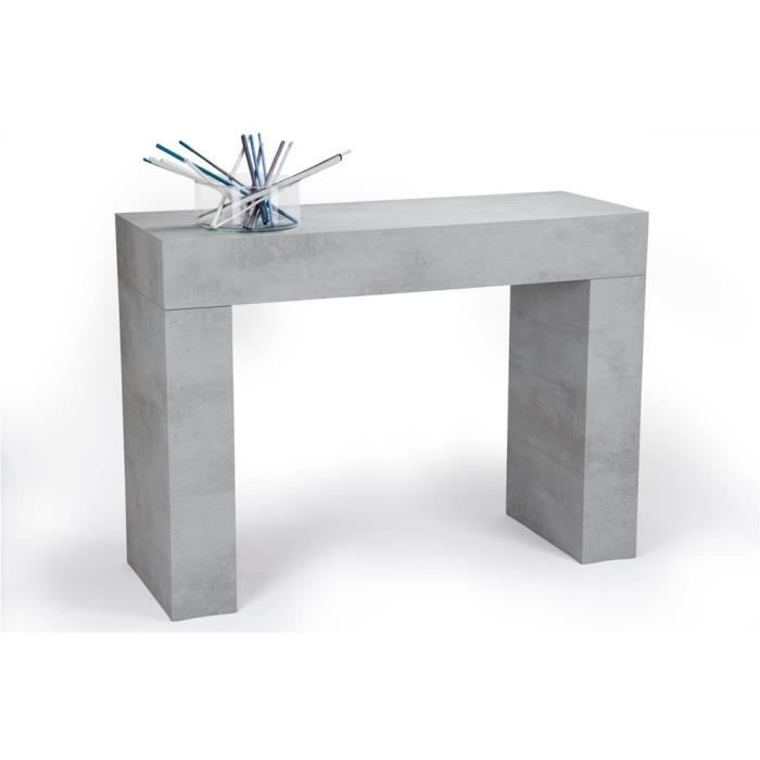 Mobili Fiver, Table console, Evolution, Béton, Mélaminé, Made in Italy