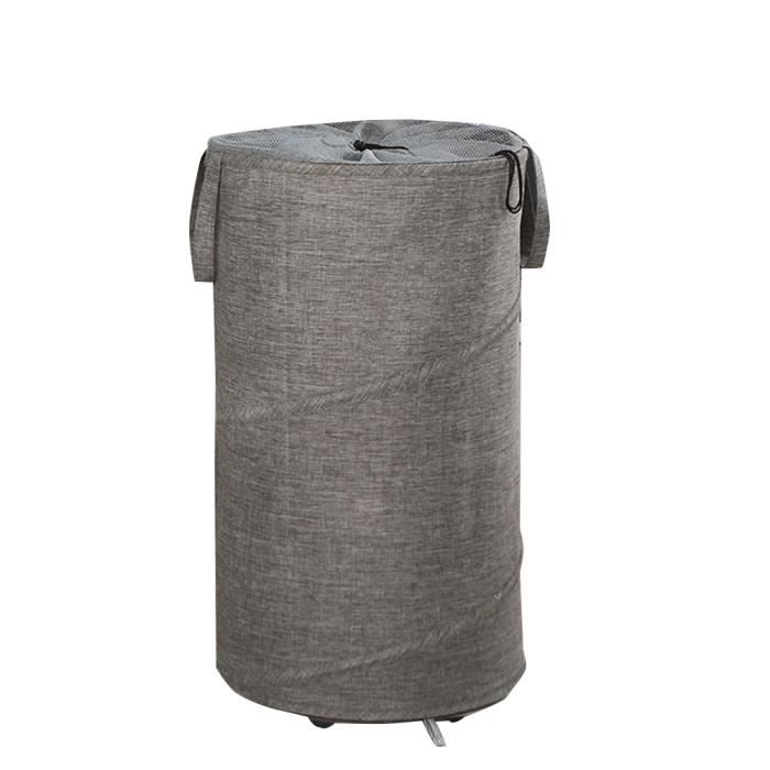 Panier à linge pliable pratique avec panier pliable à roulettes 38x38x68cm gris