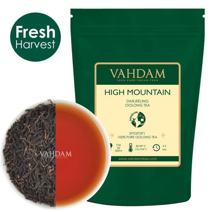 Feuilles de Thé Oolong Haute Montagne de l'Himalaya (50 Tasses), Thé en Vrac 100g, THÉ OOLONG POUR PERTE DE POIDS, Thé Detox 100%