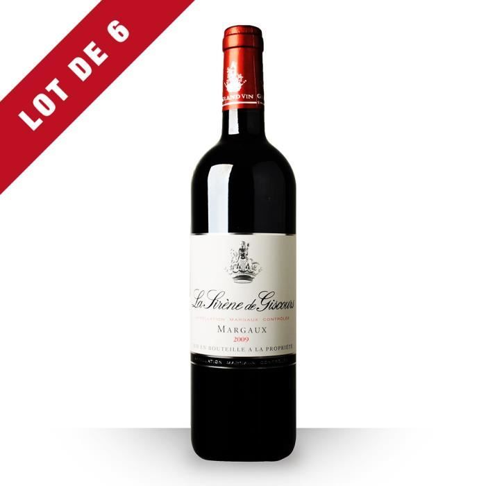 Lot de 6 - La Sirène de Giscours Margaux Rouge 2011 - 75cl