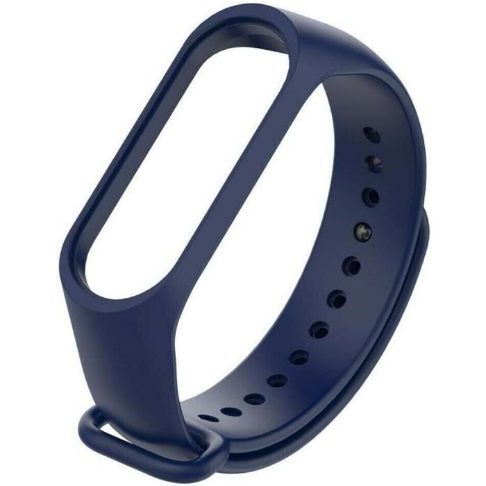 Bracelet de montre connectée compatible mi band 3 et 4 montre intelligente sport Bleu Foncé