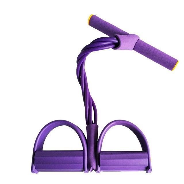Cordes de traction élastiques abdominales exercice rameur ventre résistance bande maison gymnastiq - Modèle: VIOLET - HSJSTLDA00353